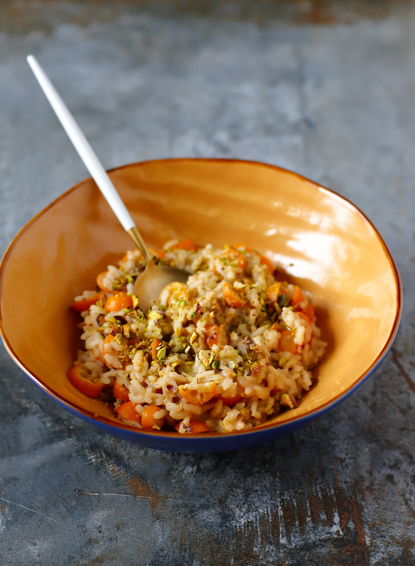 Risotto z kumkwatem i pistacjami Risotto z kumkwatem i pistacjami