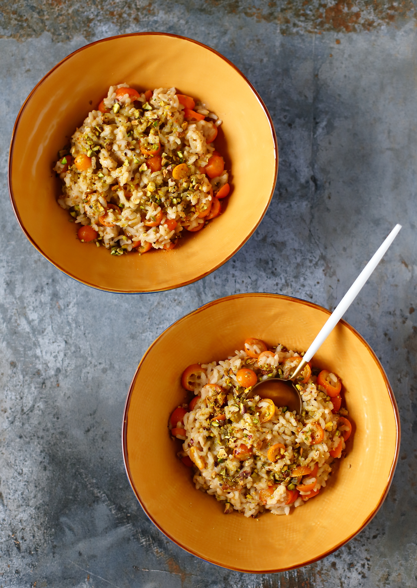 Risotto z kumkwatem i pistacjami Risotto z kumkwatem i pistacjami