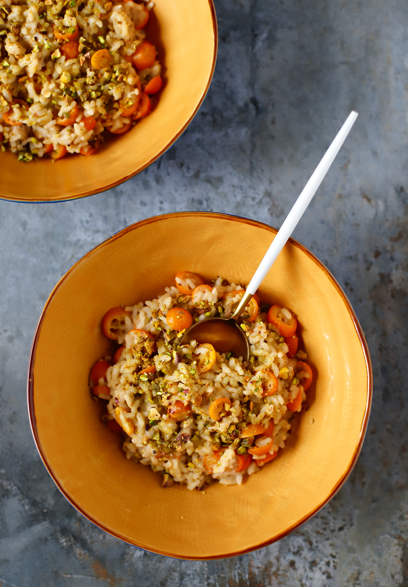 Risotto z kumkwatem i pistacjami Risotto z kumkwatem i pistacjami